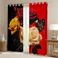 thumbnail image 2 of Castle Fairy Romantic Floral Rose Black Out Curtains for Kids Teens Adults,Happy Valentine's Day Curtains Pack of 2 (42x63 Each),Bling Crystal Bedroom Curtains,Breathable Home Decor, 2 of 6
