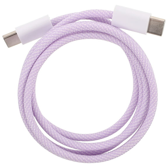 WEUVEB Fast Charging USB C to C Cable in Purple with Sturdy Braided Material
