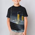thumbnail image 6 of Titanic T-Shirts for Boys Girls, Funny 3D Print Tee, Novelty Crew Neck Short Sleeve Tops for Kids, Unisex Lightweight Shirts, 6 of 9