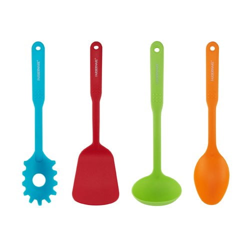 Farberware Set of 4 Assorted Colored Kitchen Tools in Mesh Bag