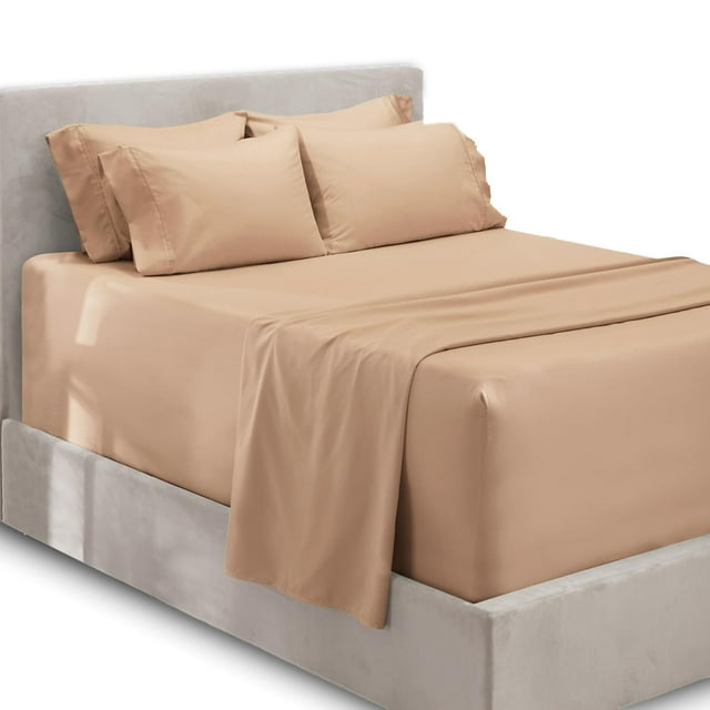 Juego de sábanas Hearth & Harbor Luxury Soft Split King Taupe