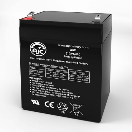 AJC Battery Compatible with Continental Battery CB1250 (T1) 12V 5Ah Sealed Lead Acid Replacement Battery