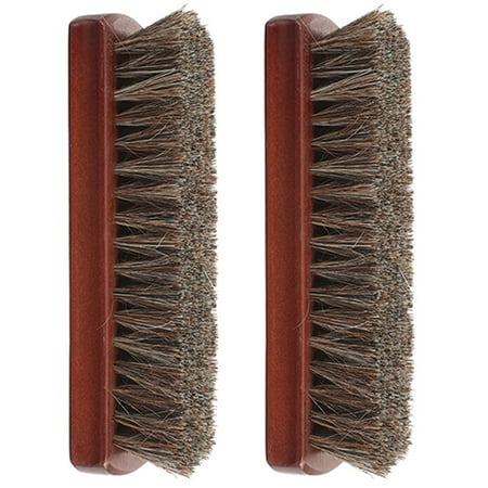 

2 Pcs Shoe Brush Polish Car Seat Suite Horse Hair Horsehair Shoes Cleaner Kit for Sneakers