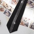 thumbnail image 4 of Vjnyvs Elegant Black Rhinestone Tie Adjustable Neck Ties For Women Men For Casual, Business Shirt Bowtie Accessories, 4 of 7