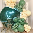 thumbnail image 5 of Sage Green Balloons 50 pcs 12 Inch Matte Dusty Olive  Green Eucalyptus Latex Helium Balloons for Wedding Baby Shower Gender Reveal Birthday Graduation Safari Party Decorations Green-F03, 5 of 13