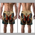 thumbnail image 3 of luoweisi Men's Beach Shorts Quick Dry Swim Trunks with Mesh Lining Butterfly L, 3 of 5