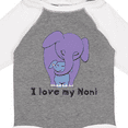 thumbnail image 4 of Inktastic I Love My Noni Elephant Purple Blue Boys Long Sleeve Baby Bodysuit, 4 of 5