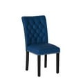 thumbnail image 6 of Foredo Velvet Dining Chairs, Modern Upholstered Dining Room Chair, Side Chairs with Button Tufting and Nailhead Trim for Kitchen Dining Room, Set of 2, Blue, 6 of 9