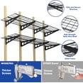 thumbnail image 4 of WORKPRO Garage 2-Tiers Metal 12.99"W x 4.53"H Storage Shelves Holds up to 800 lb Maximum Load Weight Capacity, Black, 4 of 8