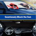 thumbnail image 2 of HOMEYA Car SUV Windshield Sun Shade Front Visor Reflective Protector Twist Sunshade Universal (Dogs in Hoodie), 2 of 8