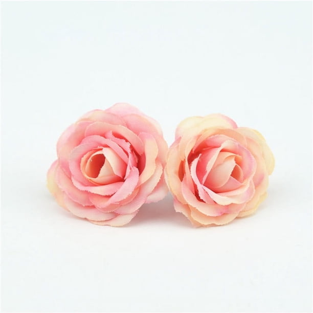 25 Piezas 3 cm Mini Cabezas de Flores de Rosas Falsas Rosas Artificiales para el Día de San Valentín Boda Decoración Artesanal DIY - Rosas para Boda DIY