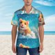 thumbnail image 2 of Fotbe Cloud Cute Hamster Camisa Hawaiana para Hombre Unisex – Camisa Casual de Verano con Botones de Manga Corta de Algodón y Lino,Medium, 2 of 7