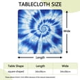 thumbnail image 2 of Blue Tie Dye Mandala Pattern Square Fitted Tablecloth with Elastic Edge,Square Table Cover,Washable Elastic Table Cover for Home Kitchen Party Decor 34"x34", 2 of 6