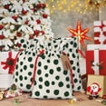 thumbnail image 6 of Xecao Abstract Green Polka Dot Print Burlap Gift Bags with Drawstring and Gift Tags, Gift Bags, Burlap Bags, Jute Bags for Party, Christmas, DIY Craft Bags-Small, 6 of 9