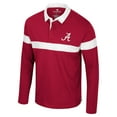 thumbnail image 2 of Men's Colosseum  Crimson Alabama Crimson Tide Too Cool For School Long Sleeve Polo, 2 of 3