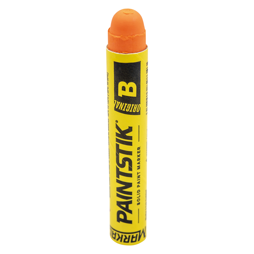 12 Pc Box Flourescent Orange Markal B Paintstiks Glow UV Black Light Crayon Metal Glass Wood Rubber for Auto Tire Construction Lumber