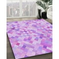 thumbnail image 3 of Ahgly Company Machine Washable Indoor Square Transitional Heliotrope Purple Area Rugs, 3' Square, 3 of 7