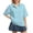 Cyan #5, variant on Dresfit Polo Shirts for Women Plaid Short Sleeve Golf Shirts 2026 Summer Button Down Back To School Tops Breathable Lightweight Oversized Golf Graphic Tees S