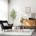 thumbnail image 6 of 7FT Faux Olive Tree Tall, Olive Trees Artificia Indoor with White Planter and Green Moss, Fake UV Resistant Artificial Tree, for Home Office Living Room Bedroom Stairs Foyer Decor, 2PCS, 6 of 6