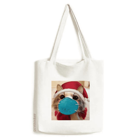 Lovely mas Cat Head Expression Tote Canvas Bag Shopping Satchel Casual Handbag