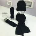 thumbnail image 3 of Winter Gloves for Women, Unisex 3 Pcs Winter Warm/Ski Set Knitted Beanie Hat Gloves Scarf, 3 of 3