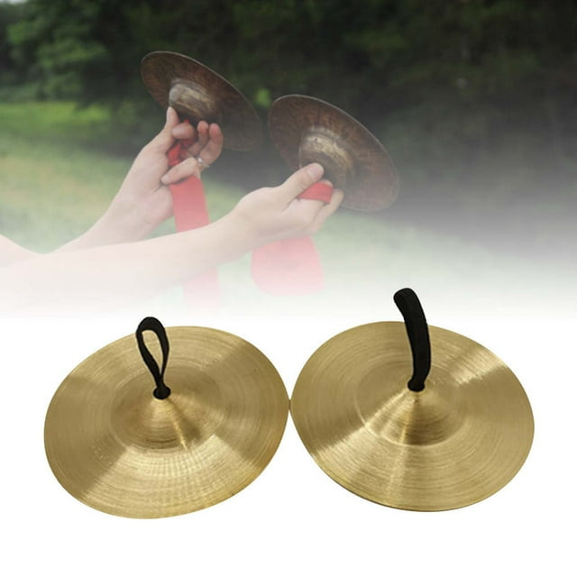 BotaniNest Music Teaching Tool Copper Percussion Set | Early Education Enlightenment Instruments Copper Hats And Combination | Stage Grade Brass Material Three Scale Precise Adjust