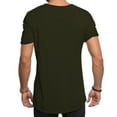 thumbnail image 4 of hlysgo Mens Ripped Hole T Shirts Casual Stylish Short Sleeve Solid Color Tees Hip Hop Round Neck T Shirt for Men Streetwear Summer Fashion Clothes Green M, 4 of 6