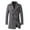 Gray, variant on Herrnalise Men's Autumn And Winter Business Woolen Coat Fashion Double Breasted Lapel Mid Length Coat Coat Gray