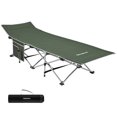 thumbnail image 1 of KingCamp Folding Portable Camping Cot with Multi Layer Side Pocket, Green, 1 of 10