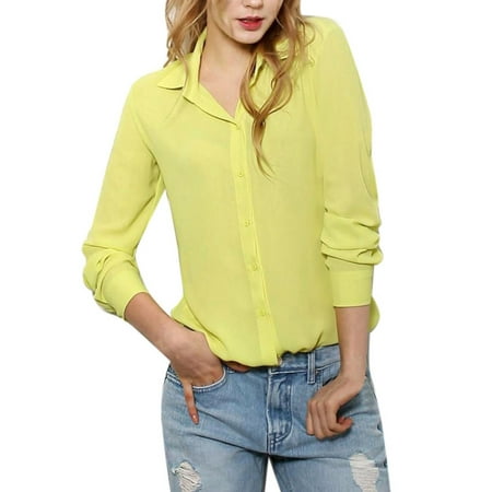 Casual Solid Stand Collar - ZEFINE 2019 Women's Solid Color Stand Collar polo Long Sleeve Casual Shirt