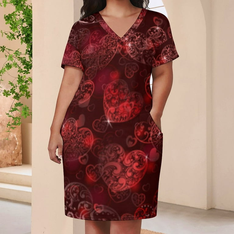 open lace back dress Unique Vintage Plus Size Red Sweetheart Swing Dress main image 0