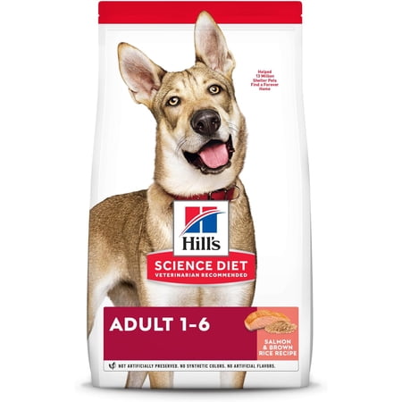 Hill's Science Diet Adult 1-6 Adult 1-6 Premium Nutrition Dry Dog Food Salmon & Brown Rice 14 lb Bag