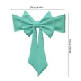thumbnail image 3 of Ties-free Elastic Chair Back Bow Decoration - Thickened Fabric Flower Decor for Hotel Banquets, Weddings, Parties, Easy-to-install Chair Cover Accent to Elevate Event Decor, 9.84*17.72in, Mint Green, 3 of 6