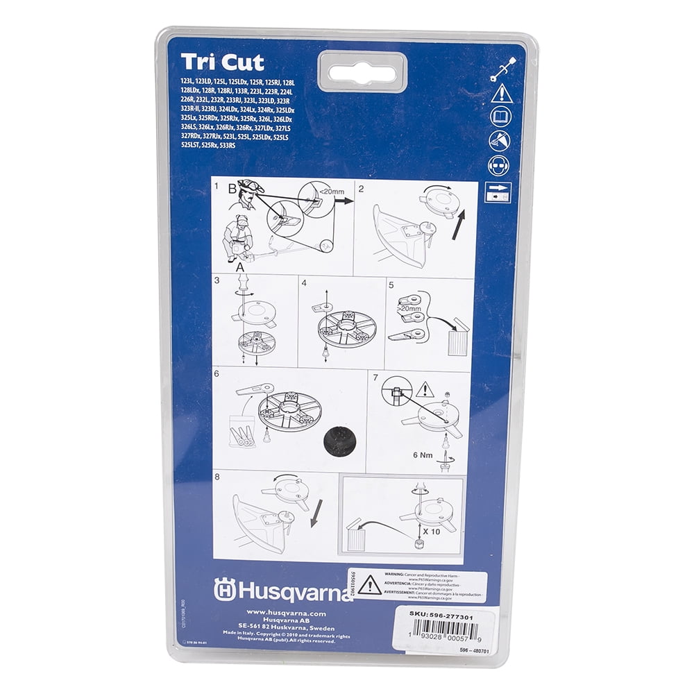 Husqvarna 596277301 Durable Tri-Cut String Trimmer Head 120 132 