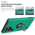 thumbnail image 6 of Dteck Case for Samsung Galaxy S22 Ultra Shockproof Magnetic Ring Holder Stand Slim Hard PC Phone Back Cover S22ultra,Darkgreen, 6 of 7