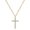 Gold, variant on Dainty Silver Cross Pendant Necklace for Women,Sparkly Gold Cubic Zirconia Tiny Crucifix Short Necklaces,Minimalist Faith Based Baptism Jewelry Gifts