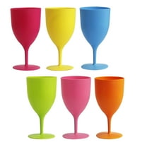 FENGGUIQU Thanksgiving Plastic Wine Goblets Set of 6 for Family, Coffee Shops, Parties and Events