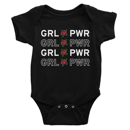 

365 Printing Girl Power Baby Bodysuit Gift Black Funny Baby Jumpsuit Baby Shower