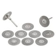 thumbnail image 4 of JINGLING 25mm 1" Diamond Cutting Wheels Coated Rotary Blade Cut Off Discs Tile Bit Tools for Dremel Accessories Pack of 10Pcs, 4 of 10