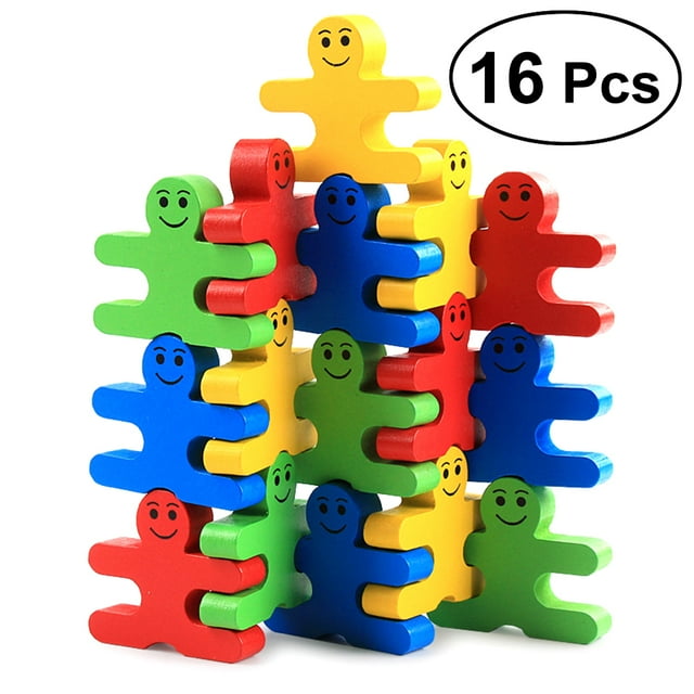 16pcs Balance Villain Blocks Children Educational Balance Stacking Blocks Puzzle Development Game Toys Set