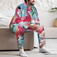 thumbnail image 7 of Pofeuu Tropical Flamingo Pool Float Print Men's Long Sleeve Pajama Set Pijamas Para Hombres Pijamas Para Hombres Mens Pajamas Set-Medium, 7 of 7