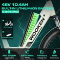 thumbnail image 3 of WOOKEN Electric Bike for Adults ,48V 10.4Ah Removable Battery and up to 50Miles 19.8MPH, 26" x 2.1" Electric Commuter Bike with 7-Speed and Front Suspension, UL 2849, 3 of 10