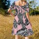 thumbnail image 5 of Vestido de manga corta canadiense, vestido de verano para mujer, vestido de noche para mujer, 5 of 7