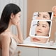 thumbnail image 2 of LED Three-folded Sides Portable Makeup Mirror Touch Screen LED Makeup Mirror Makeup Accessories, 2 of 5