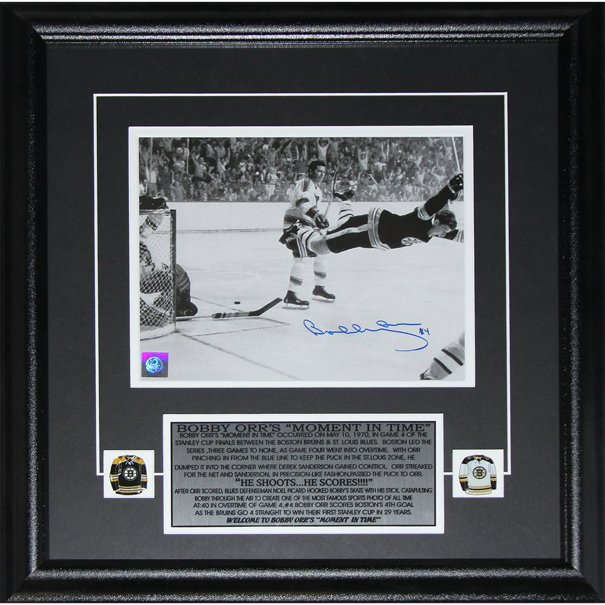 Boston Bruins Bobby Orr Framed 8x10 Photo of The Stanley Cup Game Winning  Goal, 1970 Photo Picture