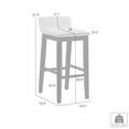 thumbnail image 5 of Annikah Modern Transitional Wood Counter Height Kitchen Bar Stool in Putty Brown Finish with White Boucle Fabric Upholstered Seat, 5 of 5