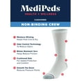 MediPeds Men's NonBinding Crew Socks, 6Pairs Extended Sizes