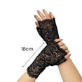 thumbnail image 5 of Grofry 4 Pair Gloves Half Fingers Lace See-through Hollow Out Flower Embroidery Elastic Bride Wedding Prom Party Decorative Gloves, 5 of 7