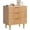 Natural, variant on Fluted Dresser for Bedroom with 3 Drawers, Wooden Chest of Drawers with Metal Handle & Feet, Green Dresser for Living Room, Hallway, Bedroom