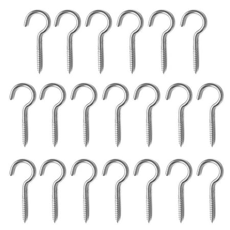 

FAIOIN 20 PCS M3/M4/M5 Ceiling Hooks Stainless Steel Screw Eye Hooks For Outdoor Lights Birdhouses Household Threaded Hook Set